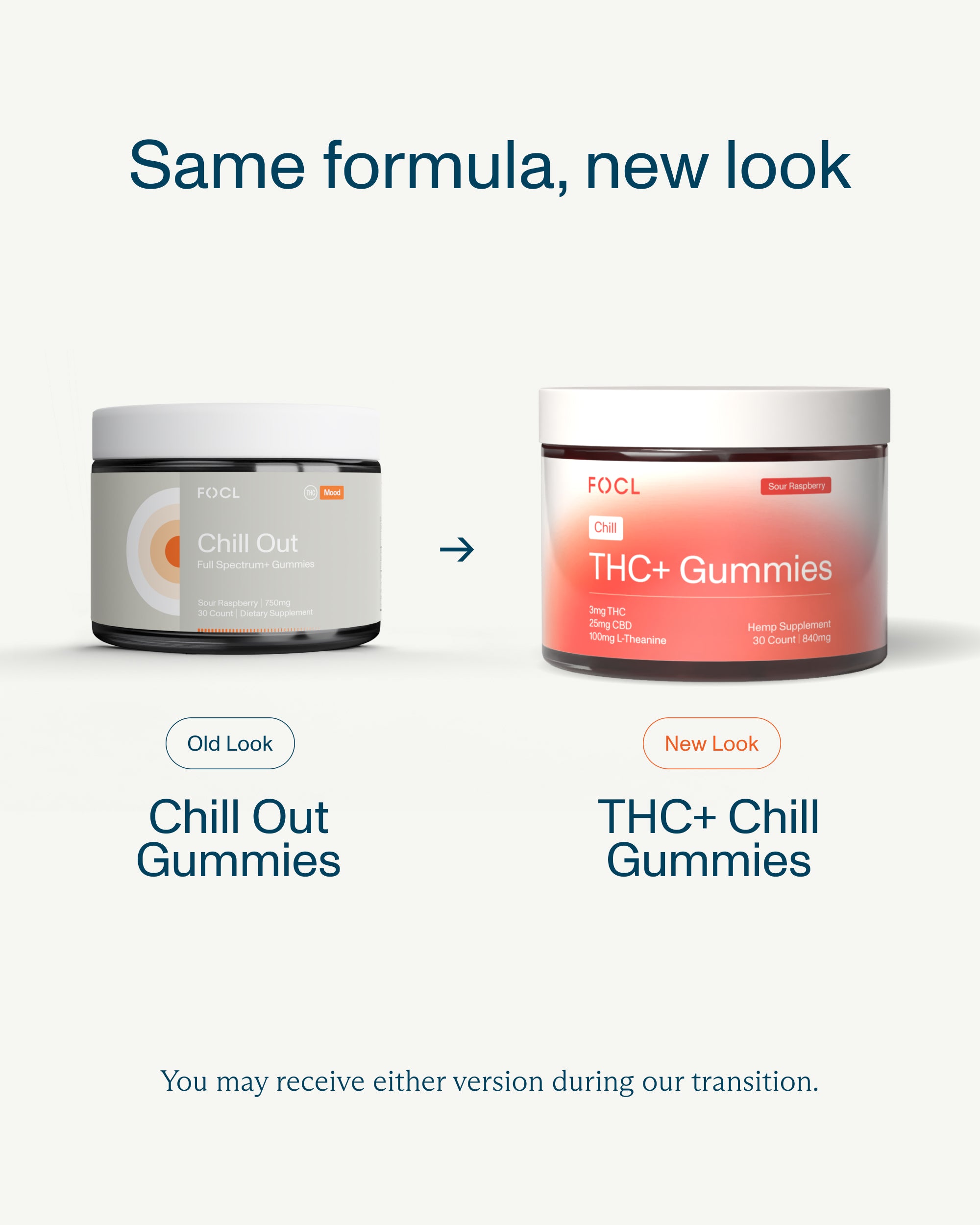 FOCL Chill supplement bottle - plant-based ingredients for sleep support and calm relief.