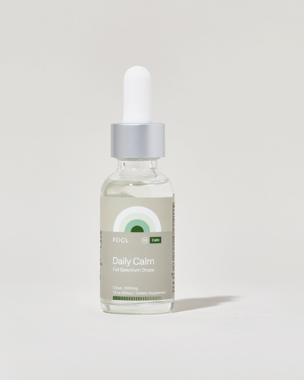 FOCL Daily Calm Drops - Plant-based wellness supplement for stress relief and calm.