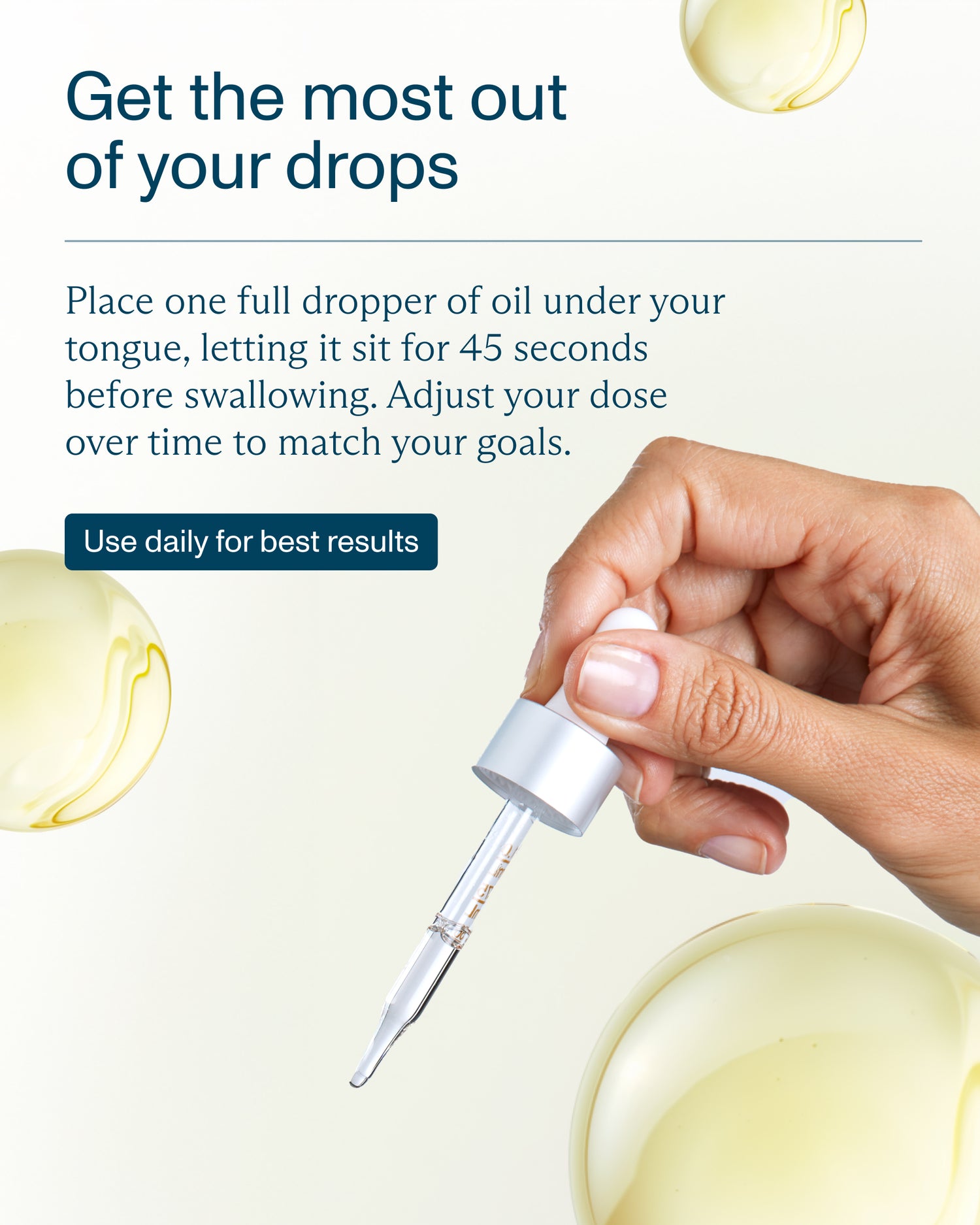 FOCL Daily Soothe Drops in a bottle - plant-based relief for daily discomforts.