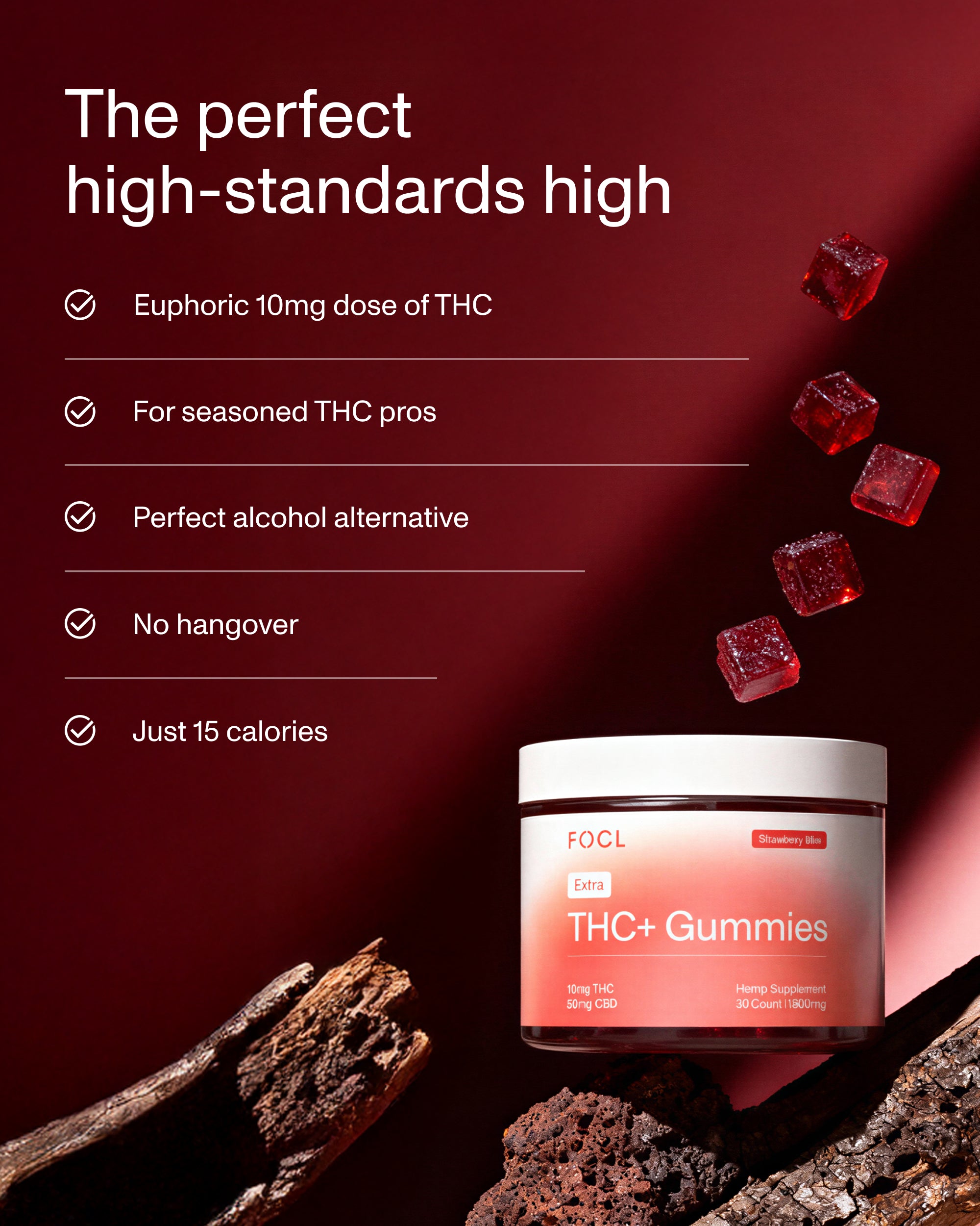 FOCL wellness supplement bottle - Premium plant-based ingredients for targeted sleep support.