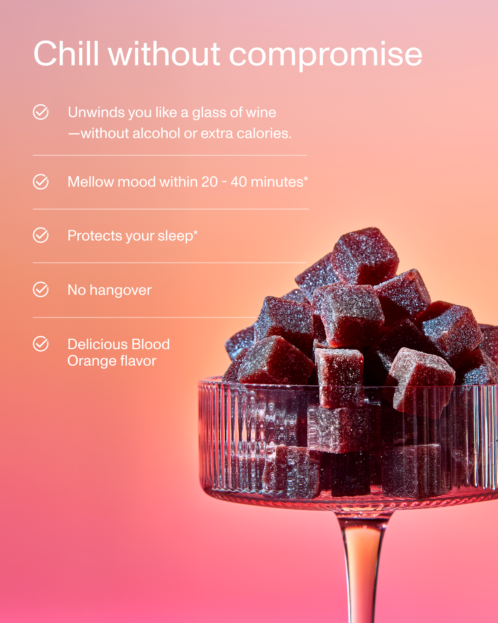 FOCL Kava Gummies displayed artistically - promotes calm and stress relief with plant-based ingredients.
