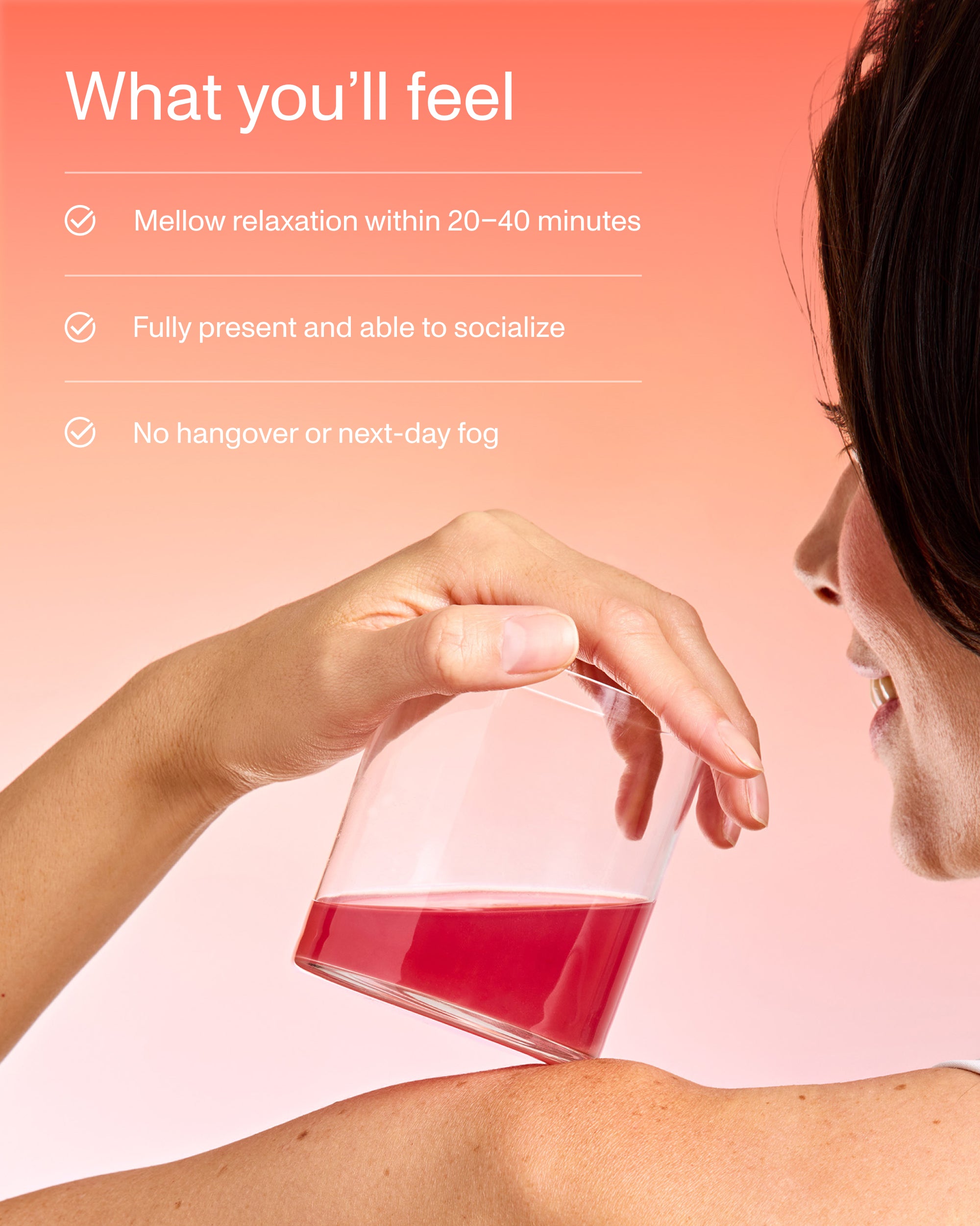 FOCL Kava Spritz being enjoyed - promotes calm and relaxation through plant-based ingredients.