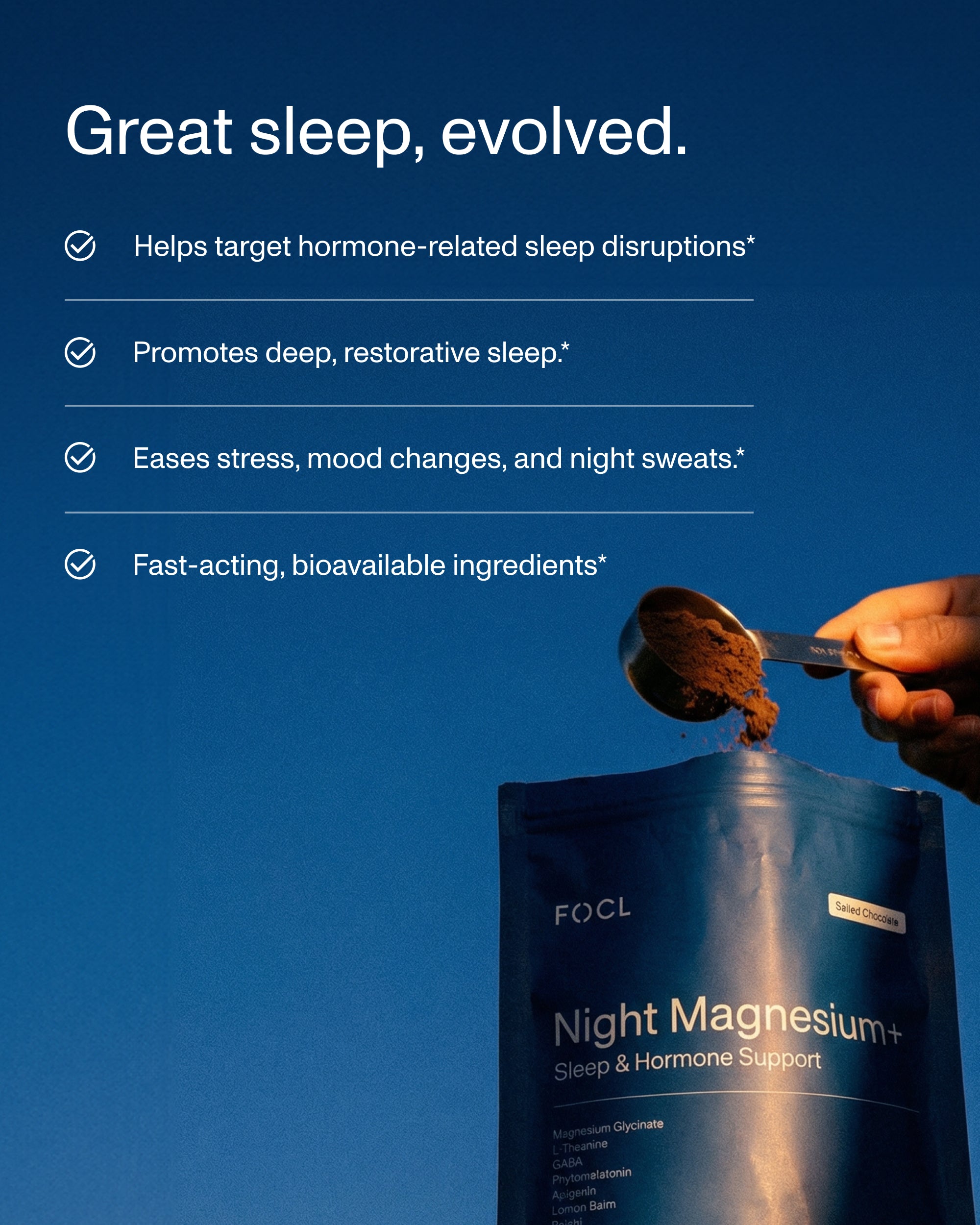 FOCL sleep supplement - Scientifically formulated for restful sleep - Promotes wellness and balance.