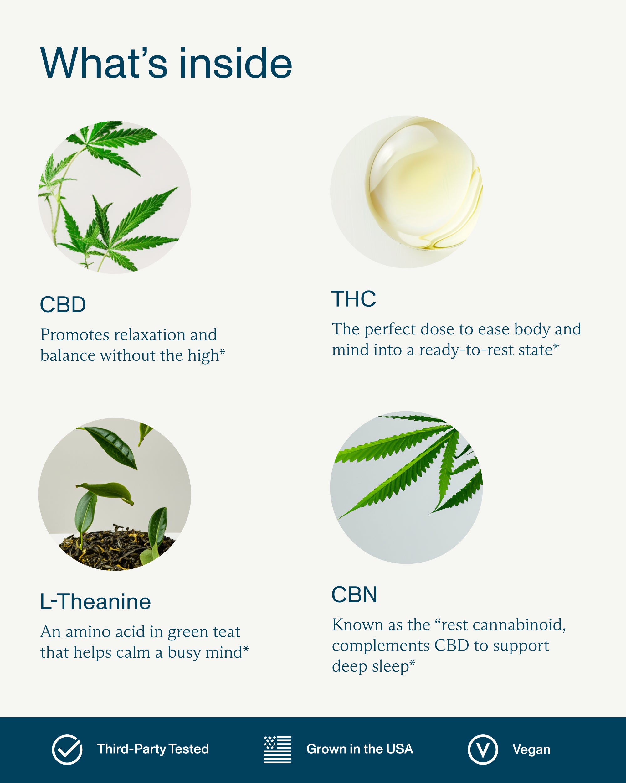 FOCL Sleep Supplement - Hemp and Melatonin-Free Ingredients - Promotes Restful Sleep and Calmness.