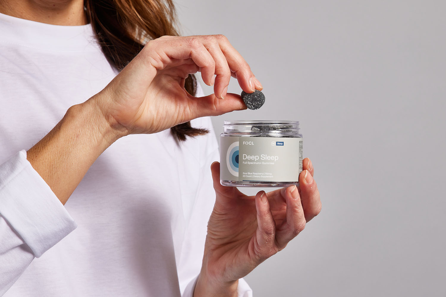 FOCL THC gummies for sleep - Personal care product promoting restful sleep with plant-based ingredients.