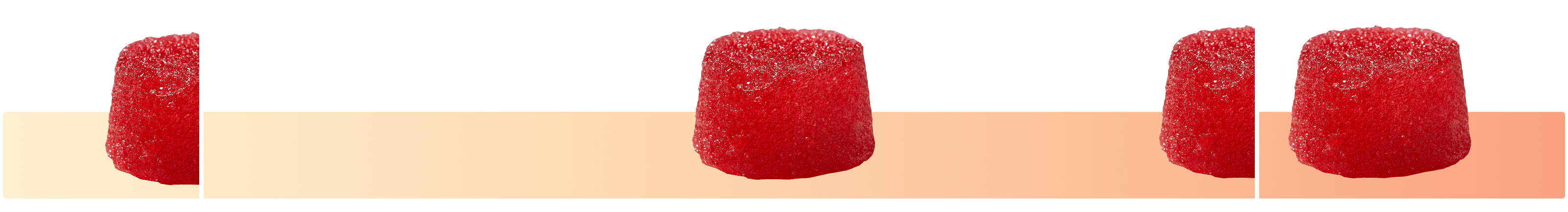FOCL infused gummies - Red wellness candies - Promoting calm and relief.