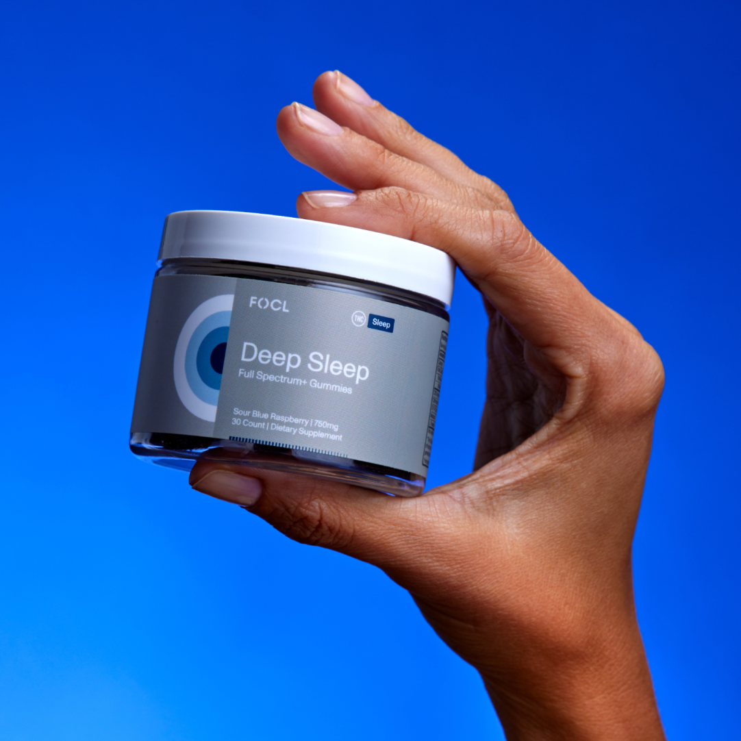 Shop FOCL's premium wellness supplements for improved sleep, focus, and calm, featuring CBD, adaptogens, and mushrooms.
