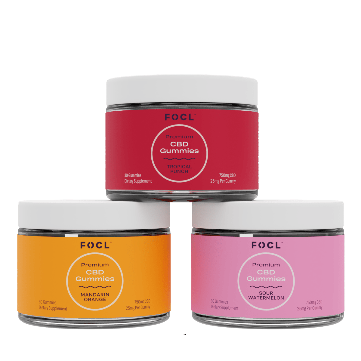 FOCL Premium CBD Gummies Trio - FOCL