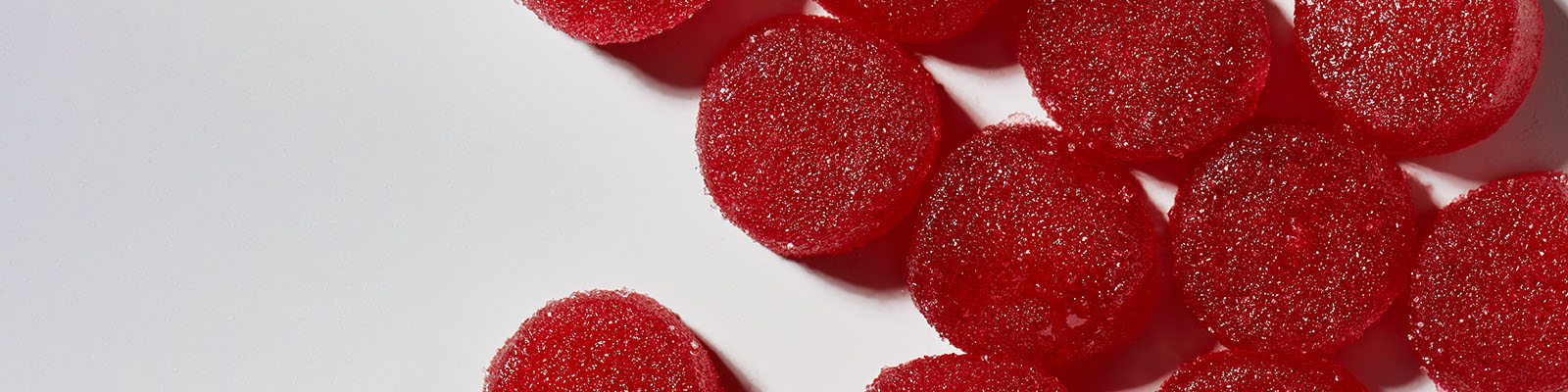 several red-colored gummies