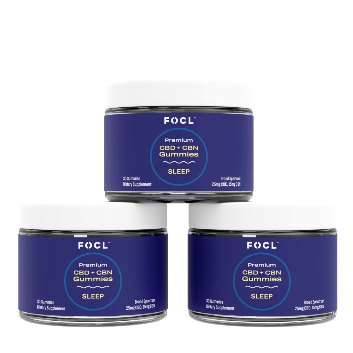 FOCL CBD + CBN Sleep Gummies 3-Pack - FOCL