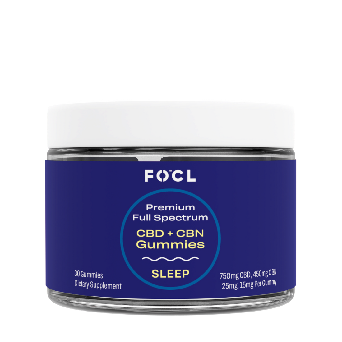 Premium Full Spectrum CBD + CBN Sleep Gummies - FOCL