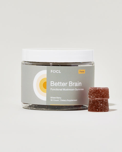FOCL BetterBrain Gummies - Plant-based wellness supplement for focus and clarity.