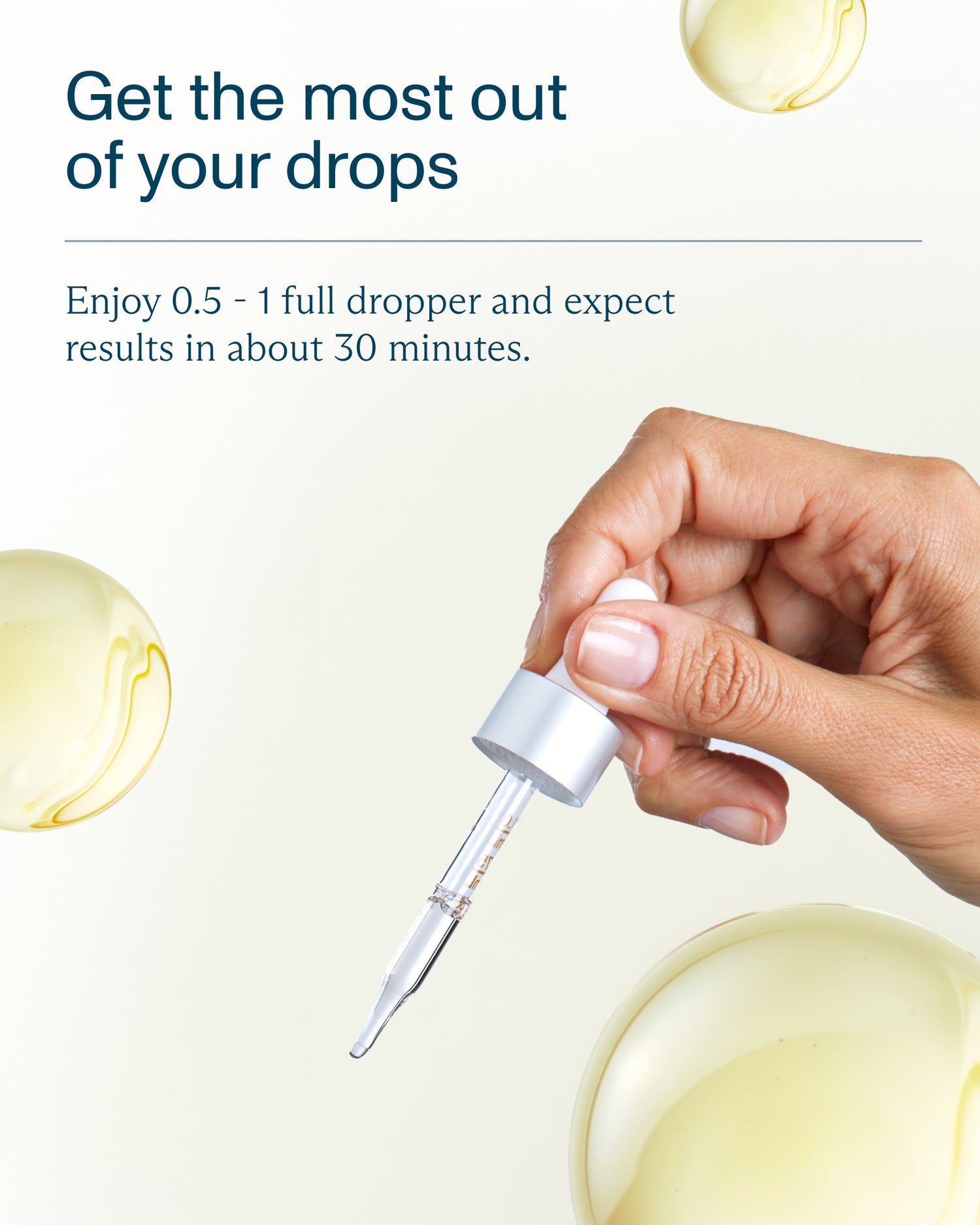 FOCL Daily Calm Drops in a dropper bottle - promotes relaxation and stress relief.
