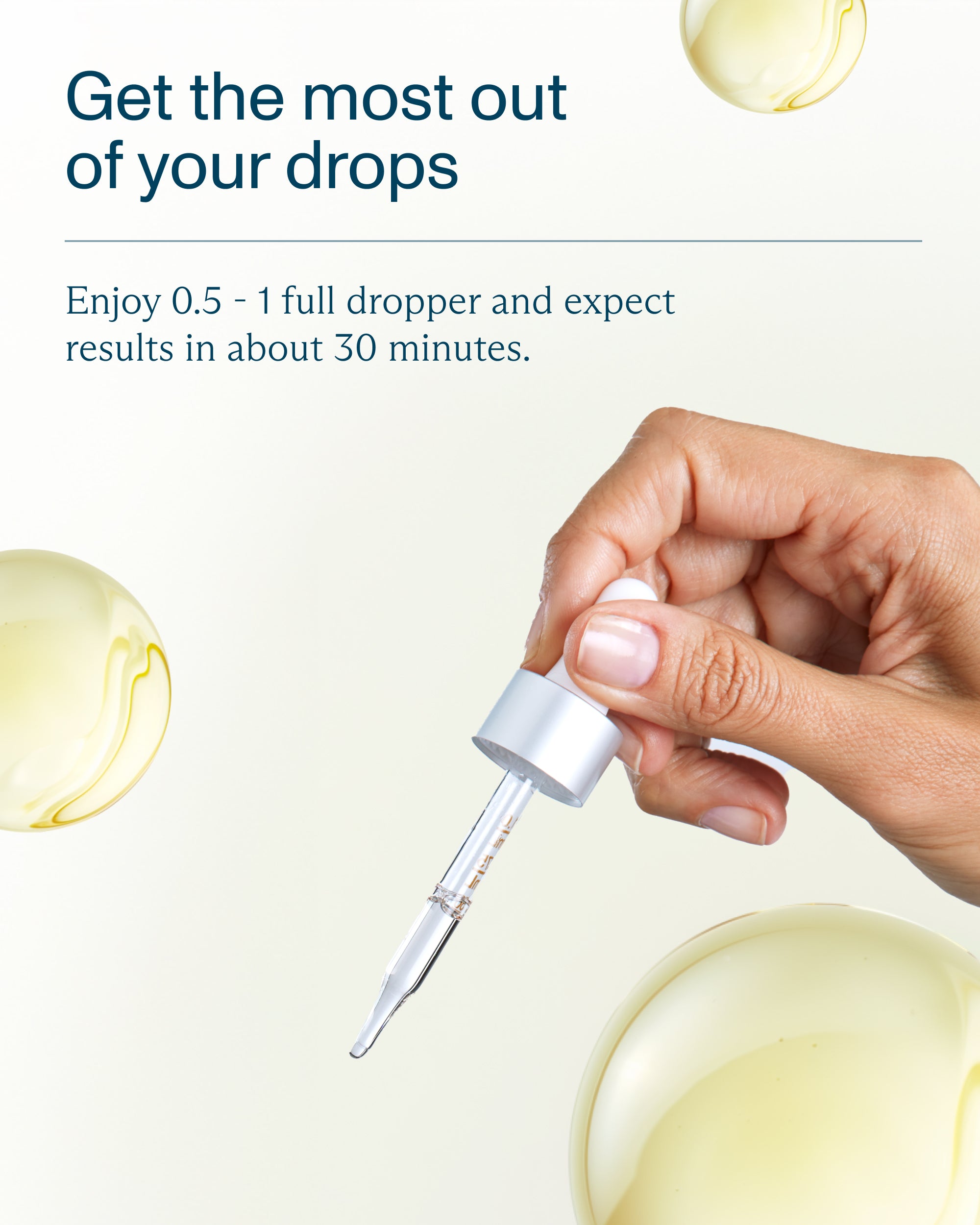 FOCL Daily Calm Drops in a dropper bottle - promotes relaxation and stress relief.