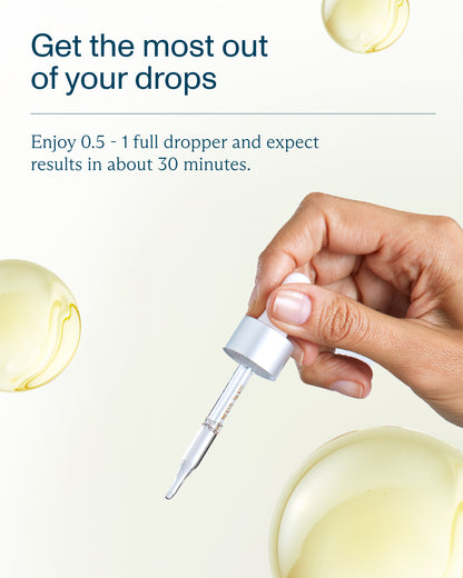 FOCL Daily Calm Drops in a dropper bottle - promotes relaxation and stress relief.