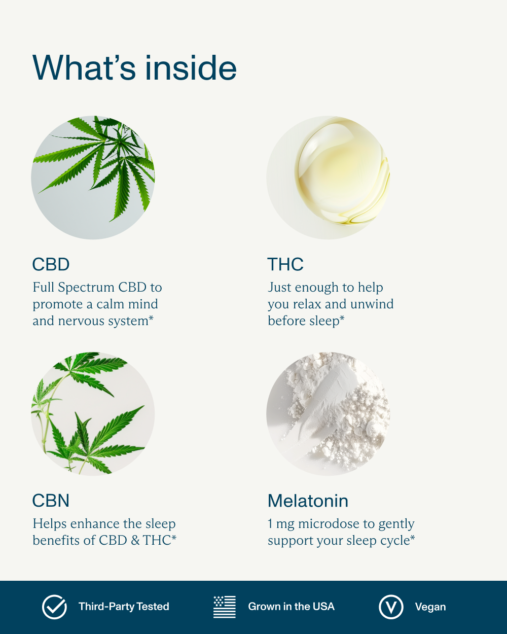 FOCL Deep Sleep Drops with hemp extract for restful, rejuvenating sleep.