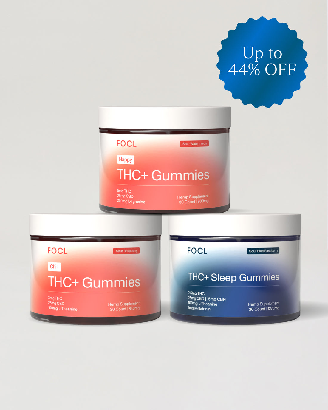 FOCL Variety Bundle - Plant-based wellness supplements for sleep, calm, and focus.