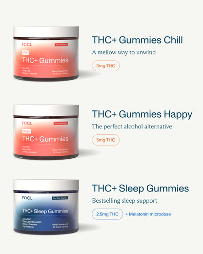 FOCL Variety Bundle - Premium plant-based supplements for sleep, calm, focus, and relief.