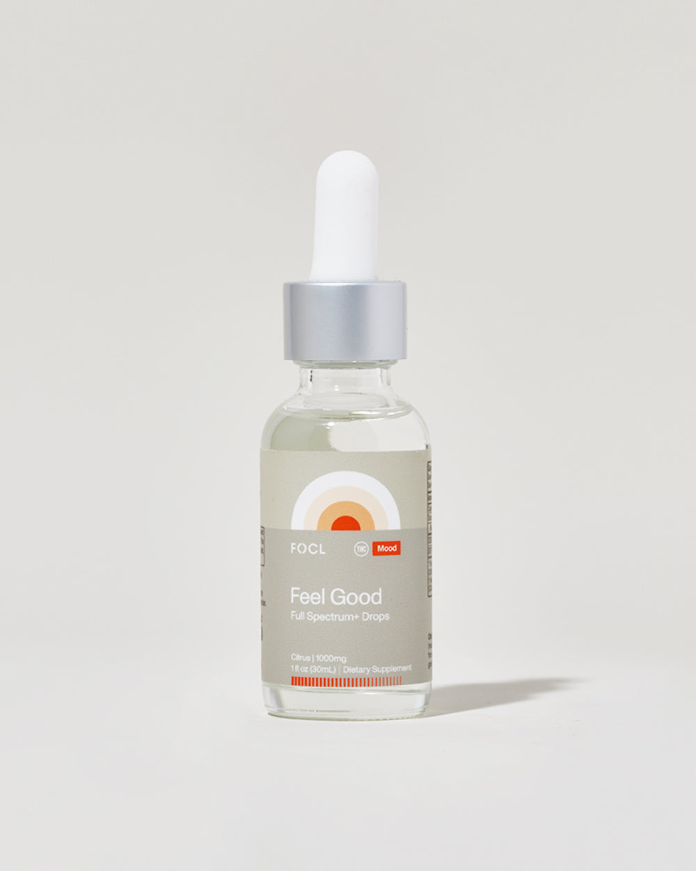 FOCL FeelGood Drops - Premium CBD oil in dropper bottle - Promotes calm and stress relief.
