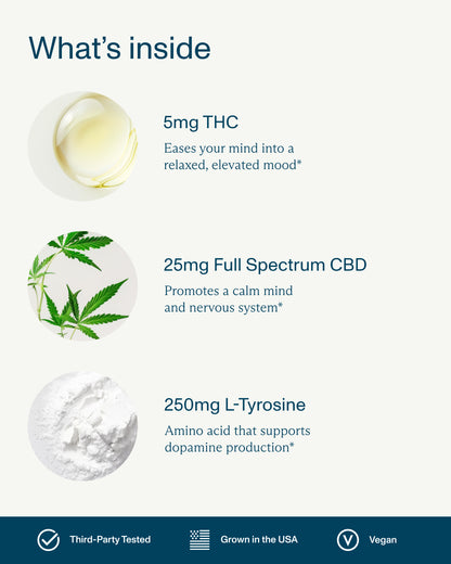 FOCL hemp-based wellness supplement promoting calm, focus, and relief.