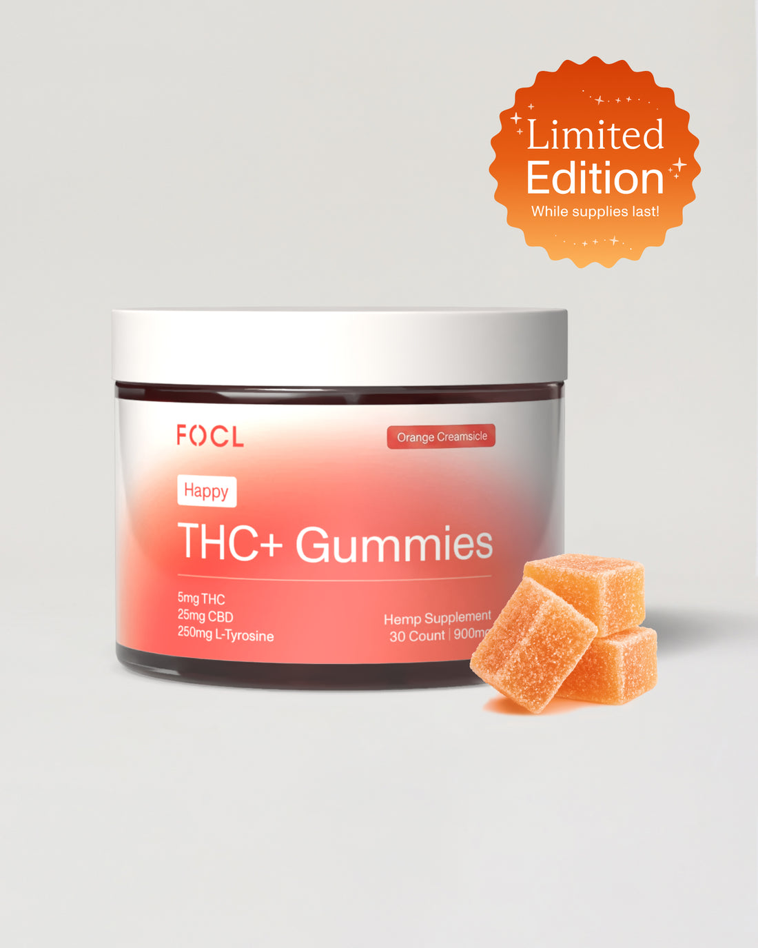 THC+ Happy 5mg Gummies - Orange Creamsicle