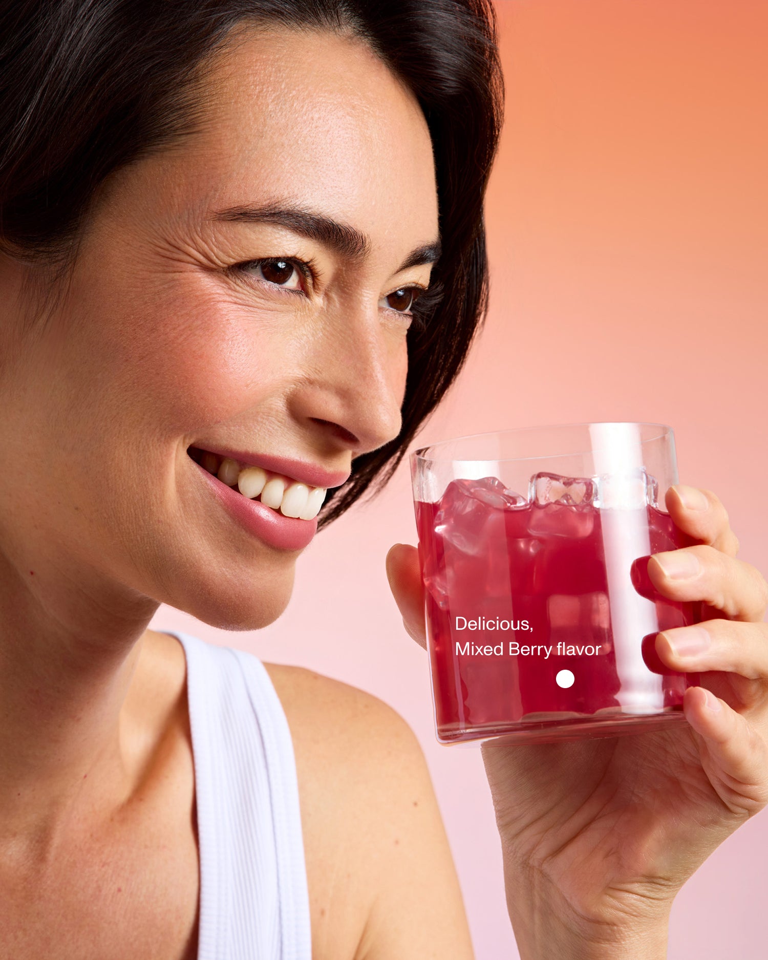 FOCL Kava Spritz - Woman enjoying a cranberry cocktail - Promotes calm and relaxation.