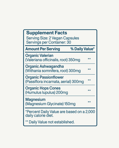 FOCL Night Stack supplement bottles - plant-based sleep aid with CBD, adaptogens, and functional mushrooms for restful sleep.
