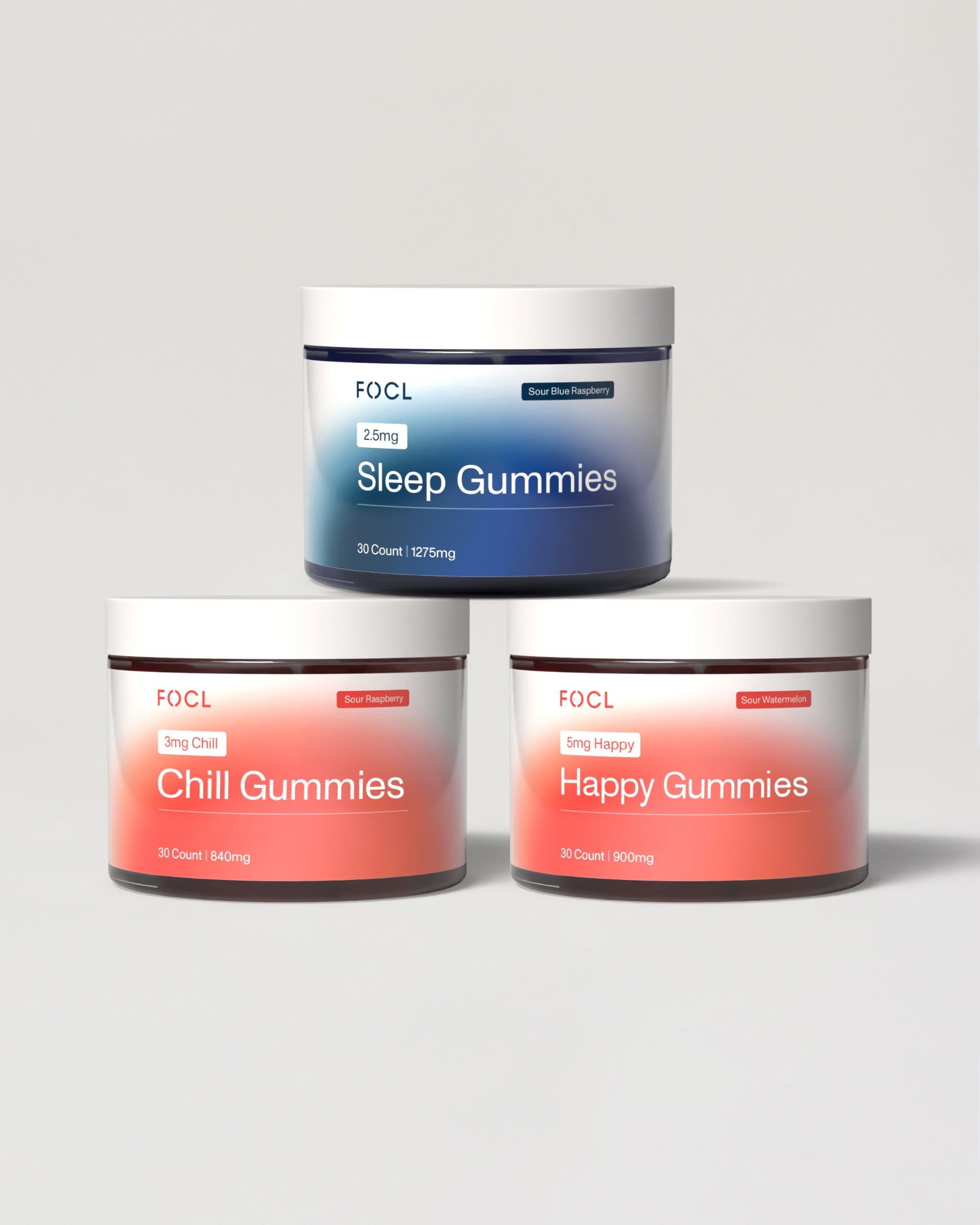 FOCL Variety Pack - Collection of plant-based wellness supplements - For sleep support, focus enhancement, and pain relief.