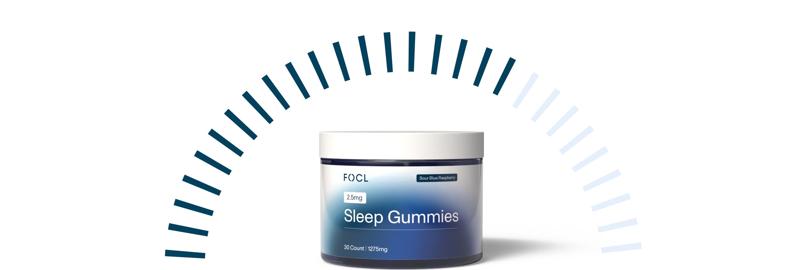 FOCL wellness supplement graph - showcasing benefits for sleep, calm, and focus - for holistic personal care.