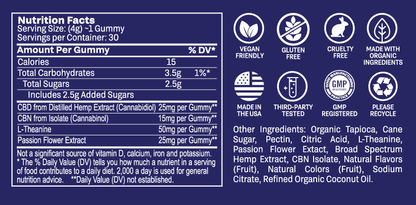 FOCL CBD + CBN Sleep Gummies 3-Pack - FOCL
