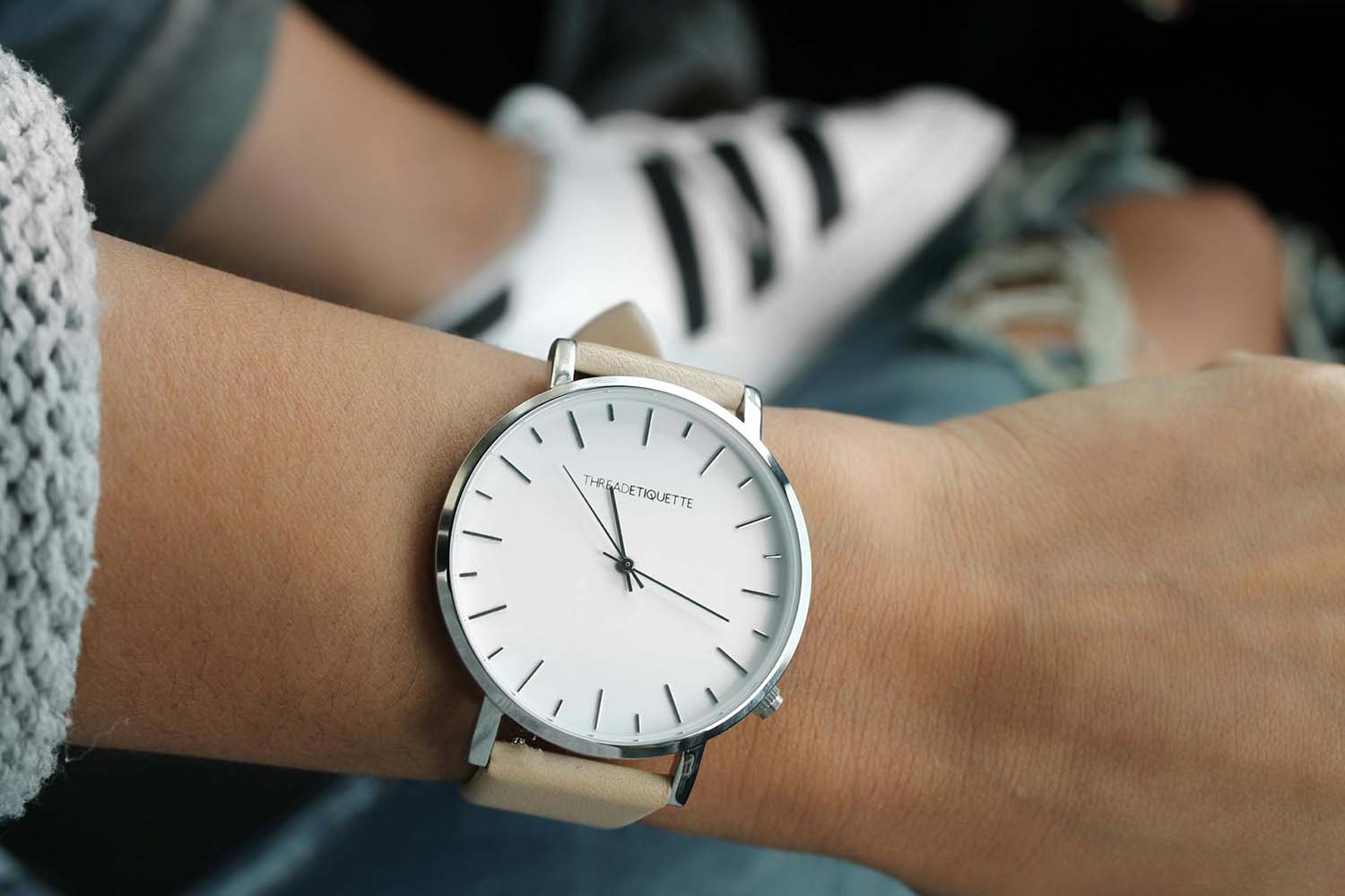 A watch on someone's wrist