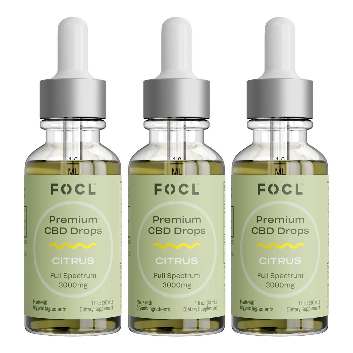 Premium Full Spectrum CBD Drops - FOCL