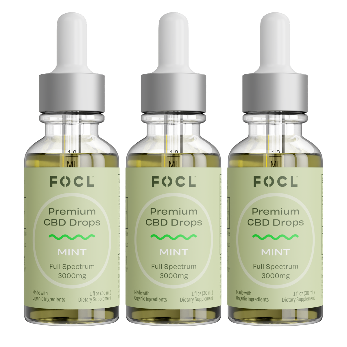 Premium Full Spectrum CBD Drops - FOCL