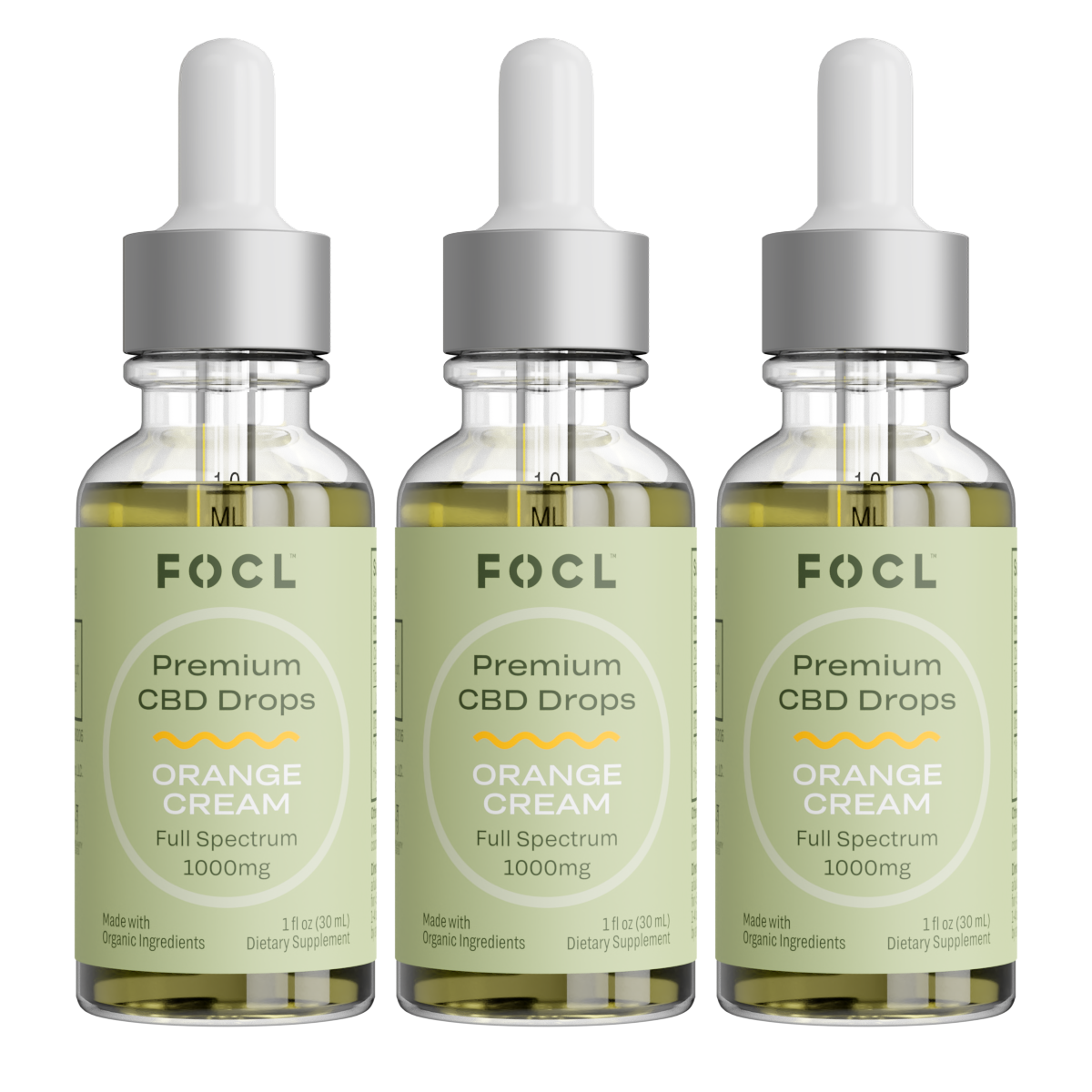 Premium Full Spectrum CBD Drops - FOCL