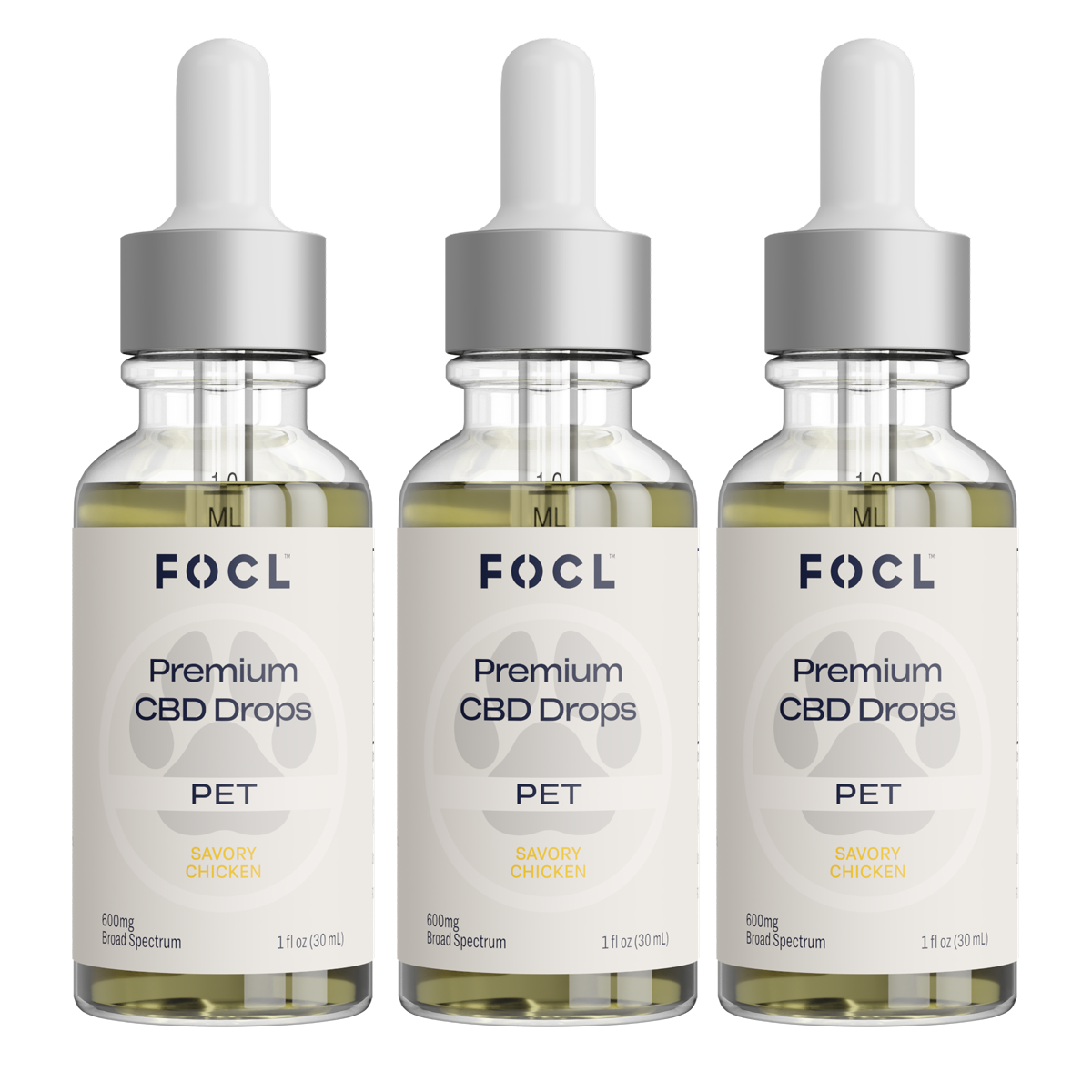 FOCL Pet CBD Drops 3-Pack - FOCL